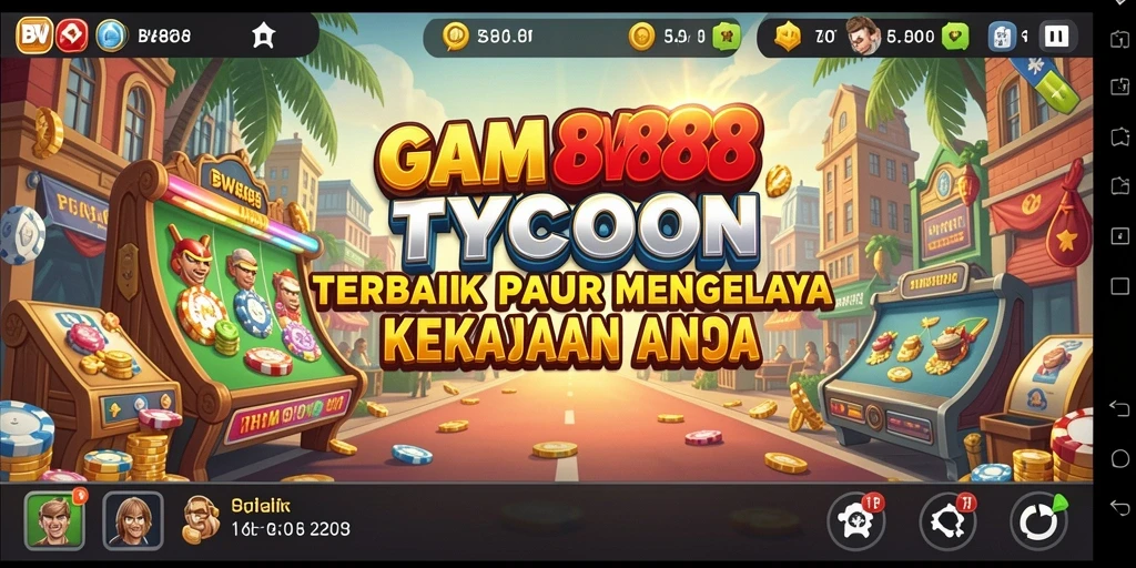 Gameplay BW888 menampilkan keseruan mengelola bisnis Tycoon.