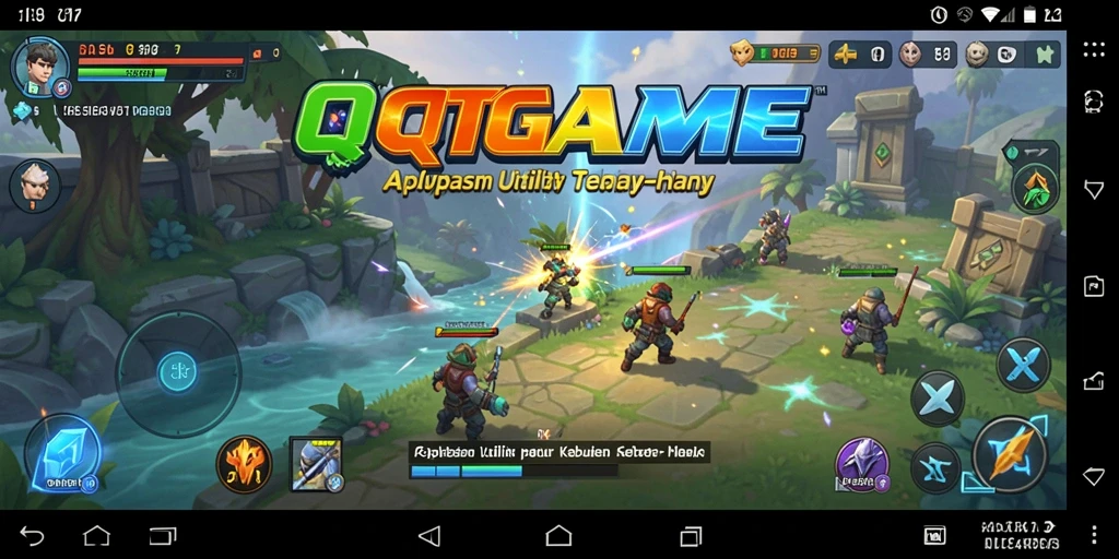 Screenshot utama QTGAME yang menunjukkan antarmuka aplikasi utility.