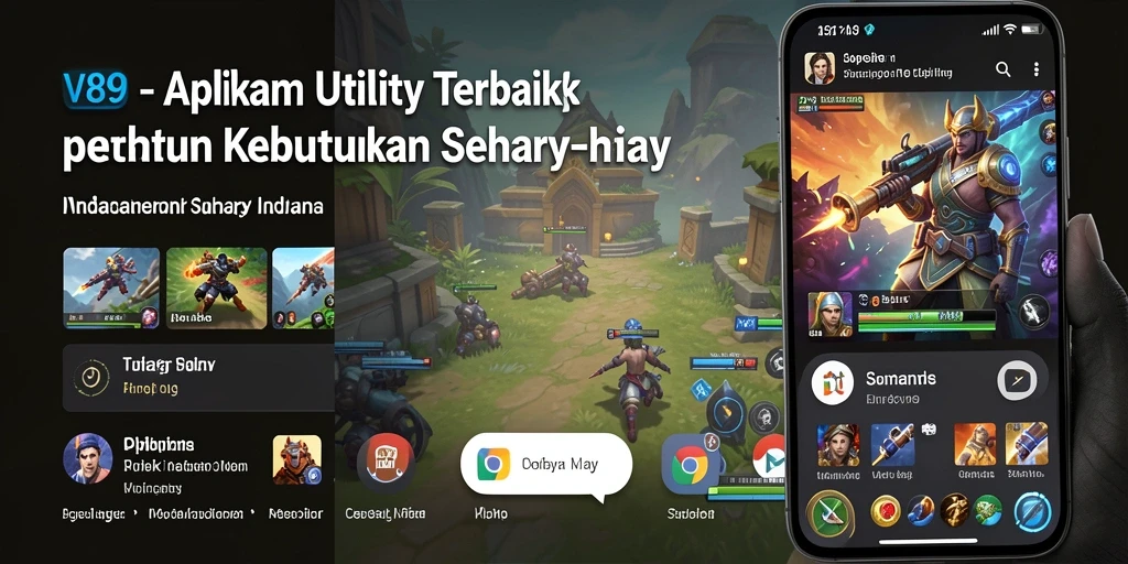 Screenshot utama V89 menunjukkan antarmuka pengguna yang sederhana dan fungsional.